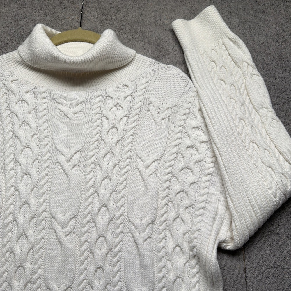 & Other Stories Cable Knit Sweater Women's White‎ Chunky Pullover Size S